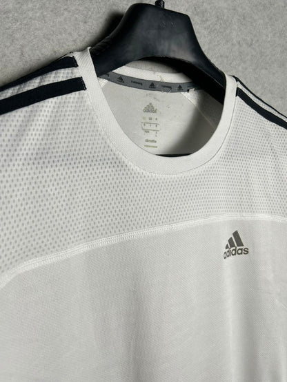 Adidas Climalite White Round Neck - Large