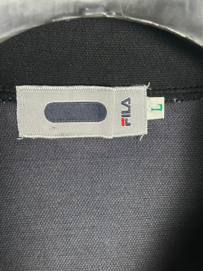 Fila Black And White Half Zip - Large