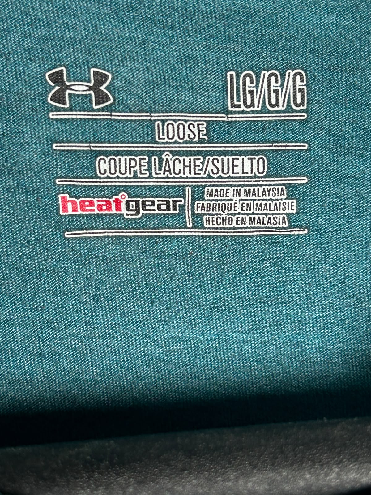 Under Armour Heat Gear Loose Heathered Green Round Neck - Large