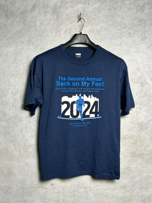 Nike Blue With Big Logo Dry Fit - Medium