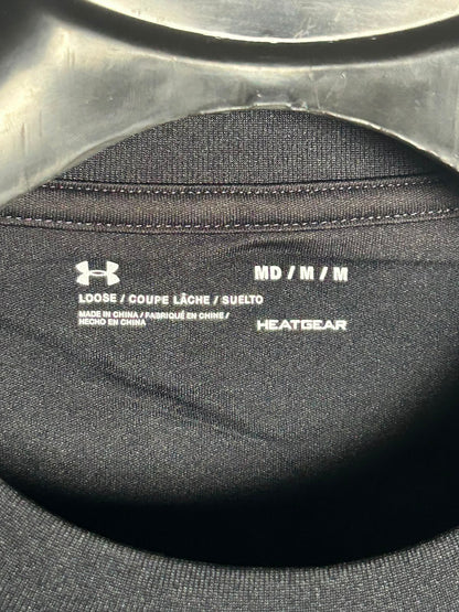 Under Armour Heat Gear Black Round Neck - Medium