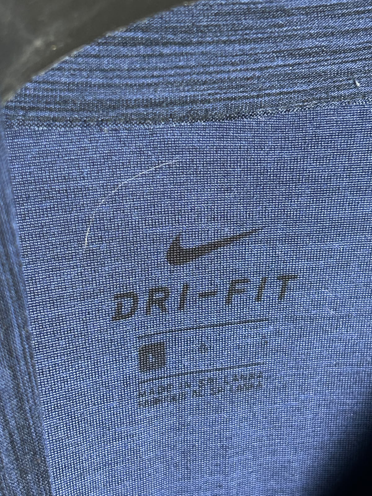 Nike Dri Fit Blue Full Sleeves High Round Neck - Large