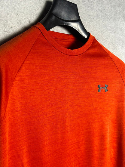 Under Armour Heat Gear Red Round Neck - Medium