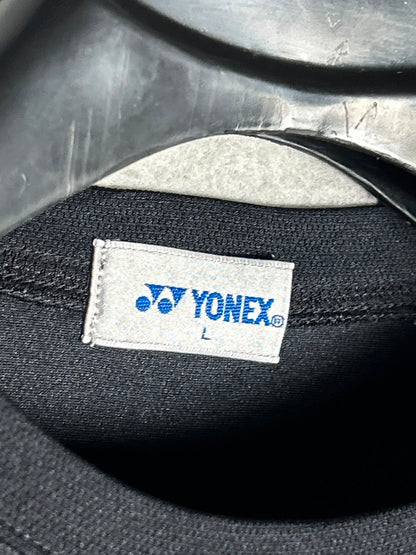 Yonex Big Logo Black Round Neck - Large