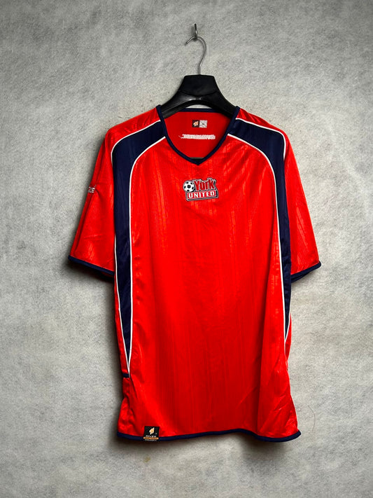York United Big Logo Red V Neck - Medium