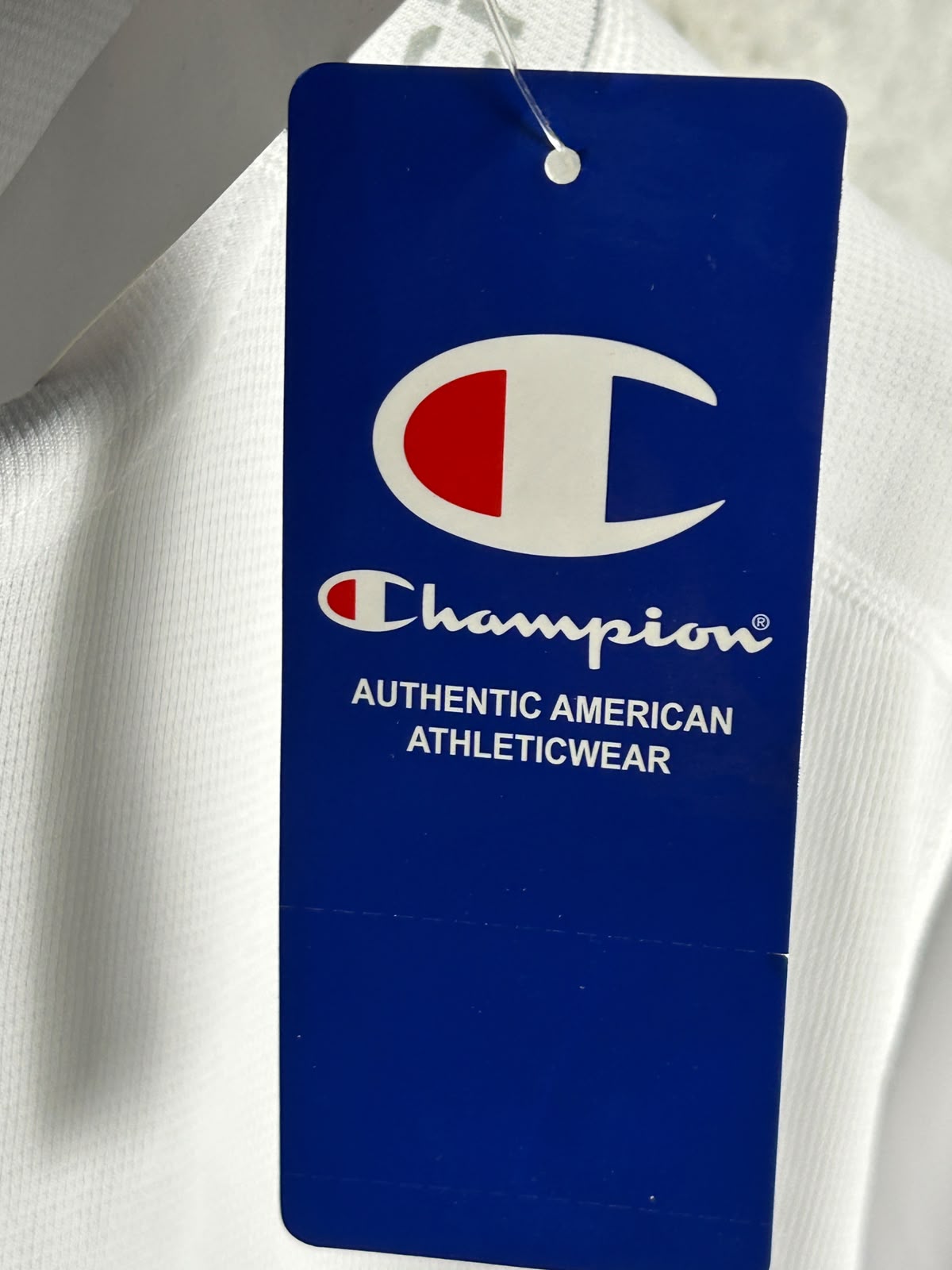 Champion Big Logo White Round Neck - Medium