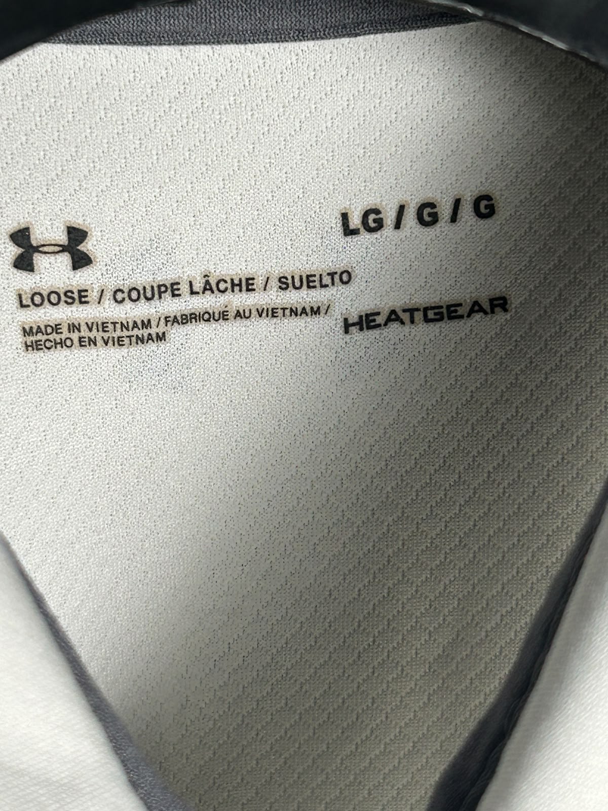 Under Armour Heat Gear White Polo - Large