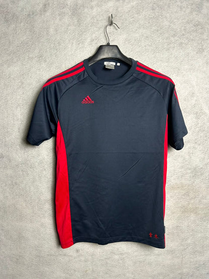 Adidas Climalite Black With Red Lines Round Neck - Medium