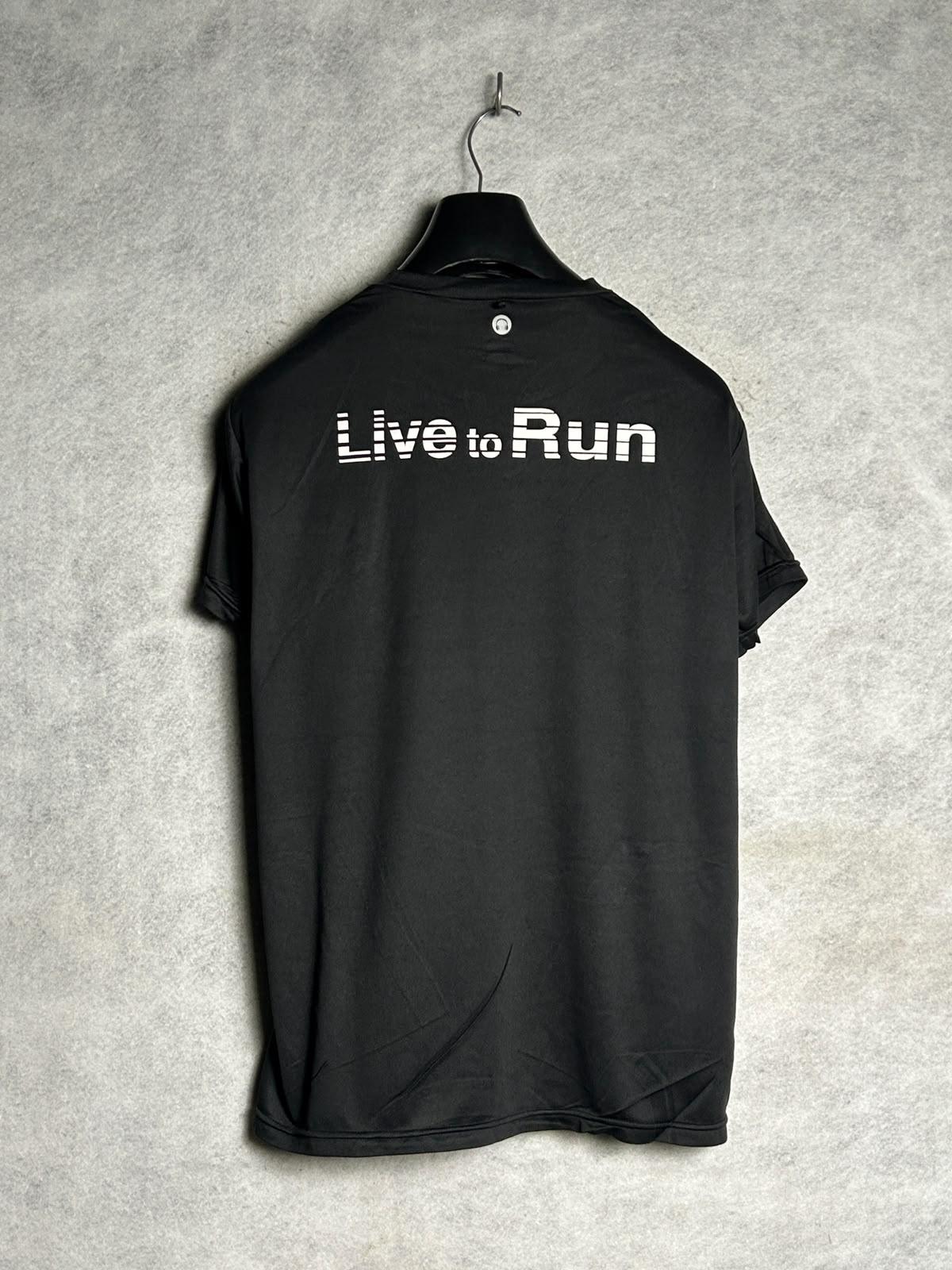 New Balance Big Logo Run to Live Black Round Neck - Medium