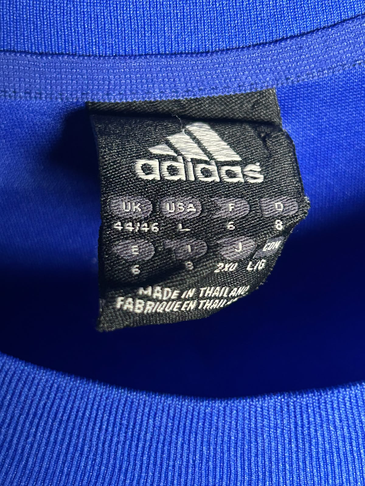 Adidas Big Logo Blue Round Neck - Large