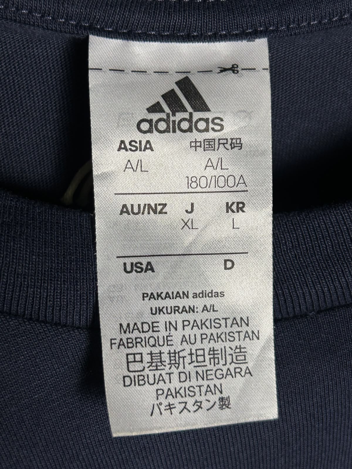 Adidas Big Logo Round Neck Blue - XL