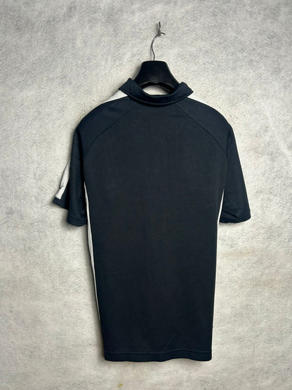 Nike Black And White Polo - Large