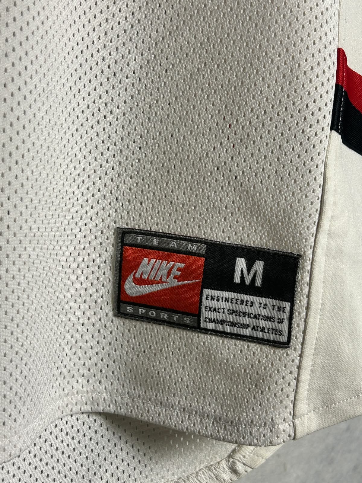 Nike Team Sports White V Neck - Medium