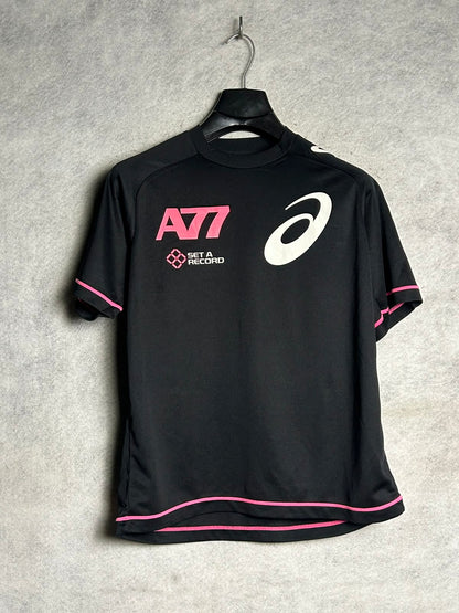Asics Big Logo A77 Round Neck Black - Medium