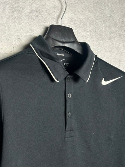 Nike Dri Fit Black Polo - Medium