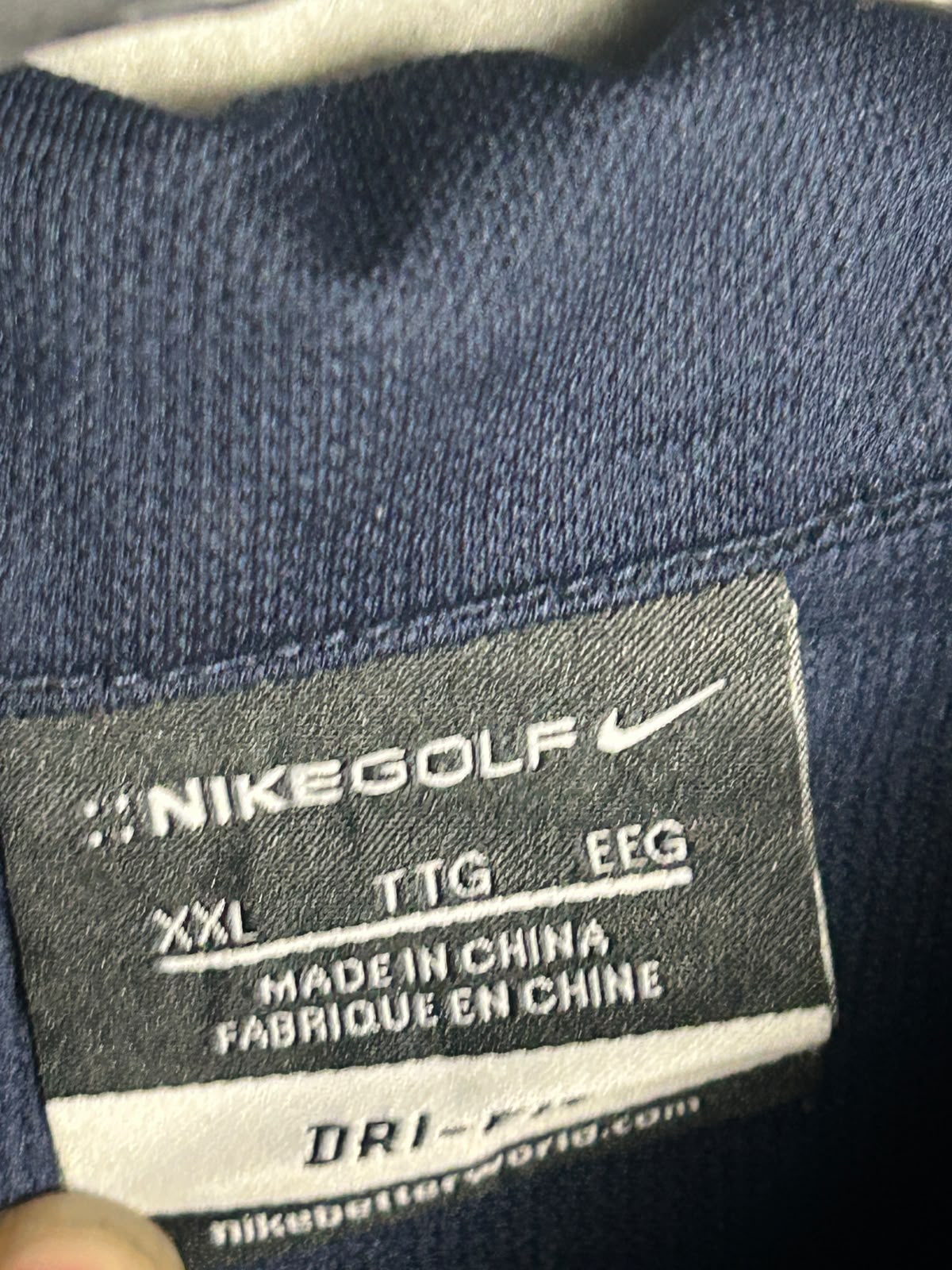 Nike Golf Dri Fit Blue Polo - XXL