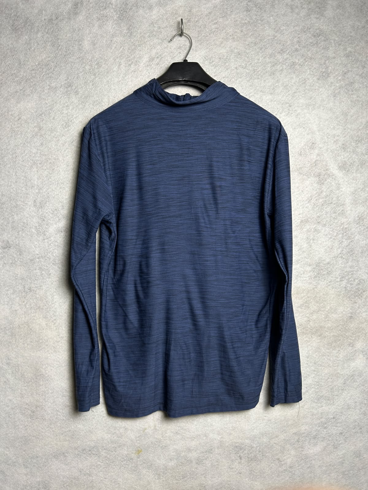 Nike Dri Fit Blue Full Sleeves High Round Neck - Large