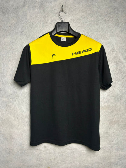 Head Black And Yellow Round Neck - Large