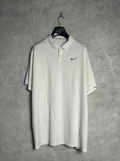 Nike Dri Fit White Polo - XXL