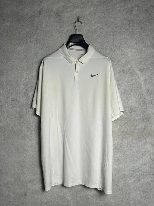Nike Dri Fit White Polo - XXL