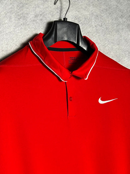 Nike Golf Red Polo Dri Fit - XXL