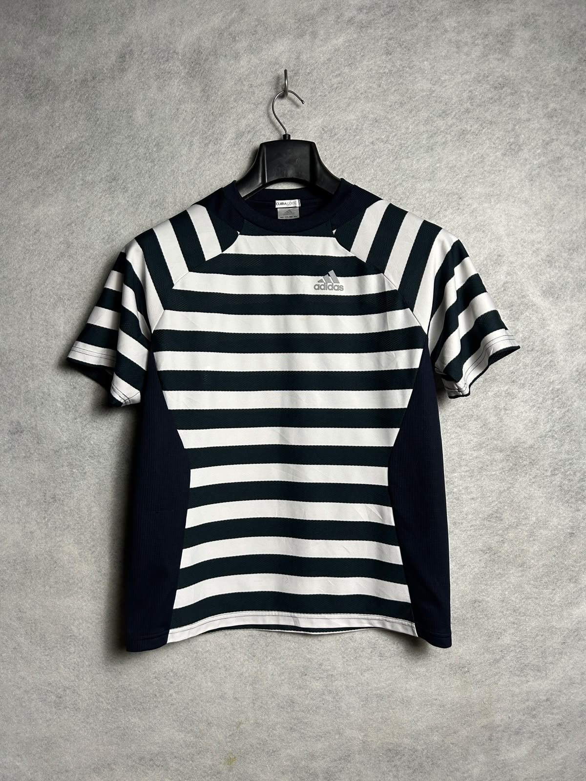 Adidas Black & White Clima Cool Round Neck - Small