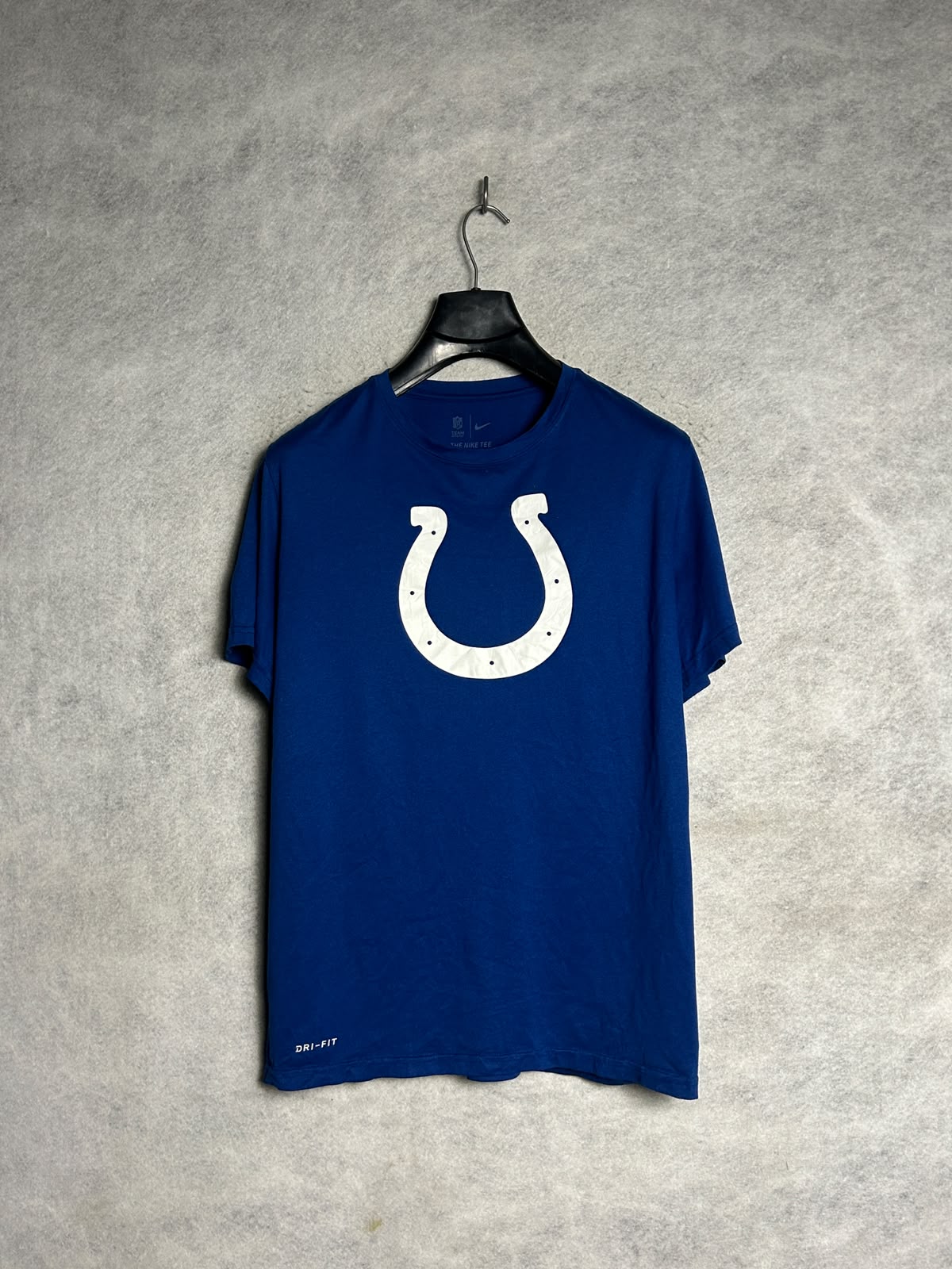 The Nike Tee Big Logo Dri Fit Blue Round Neck - Medium