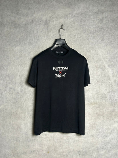Under Armour Heat Gear Black Round Neck - Medium