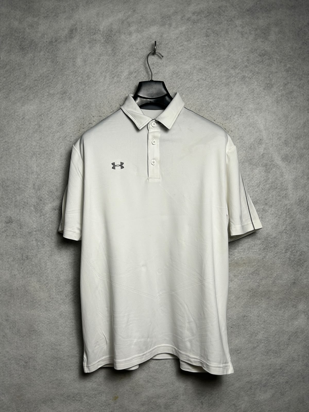 Under Armour Heat Gear White Polo - Large