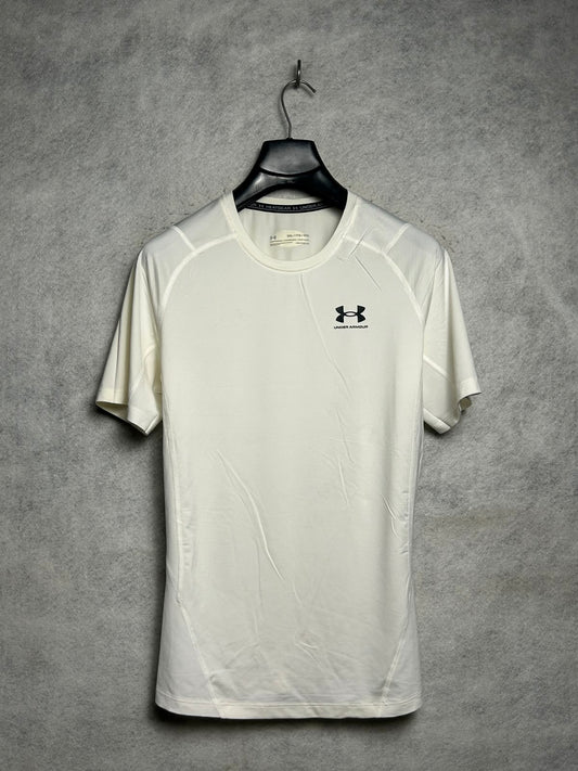 Under Armour Heat Gear White Round Neck - XXL