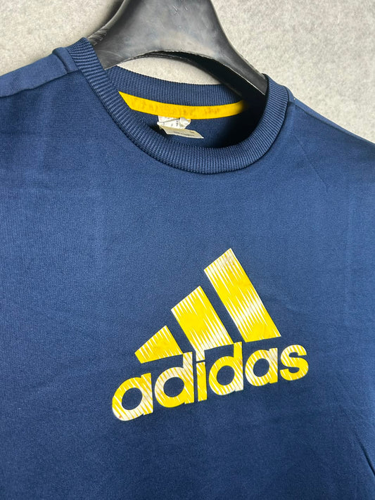 Adidas Big Logo Blue Round Neck - Medium
