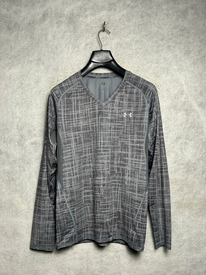 Under Armour Grey Full Sleeves V Neck - Medium