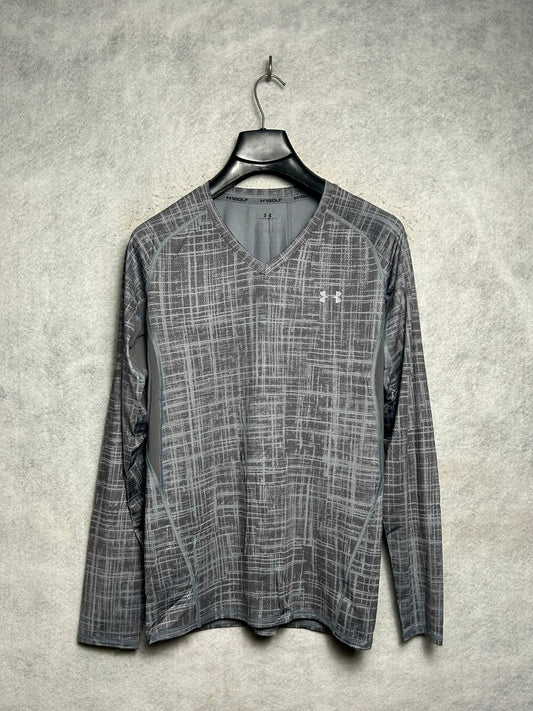 Under Armour Grey Full Sleeves V Neck - Medium