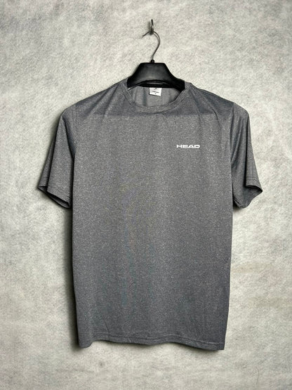 Head Grey Textured Round Neck - Medium