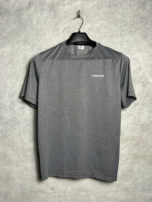 Head Grey Textured Round Neck - Medium