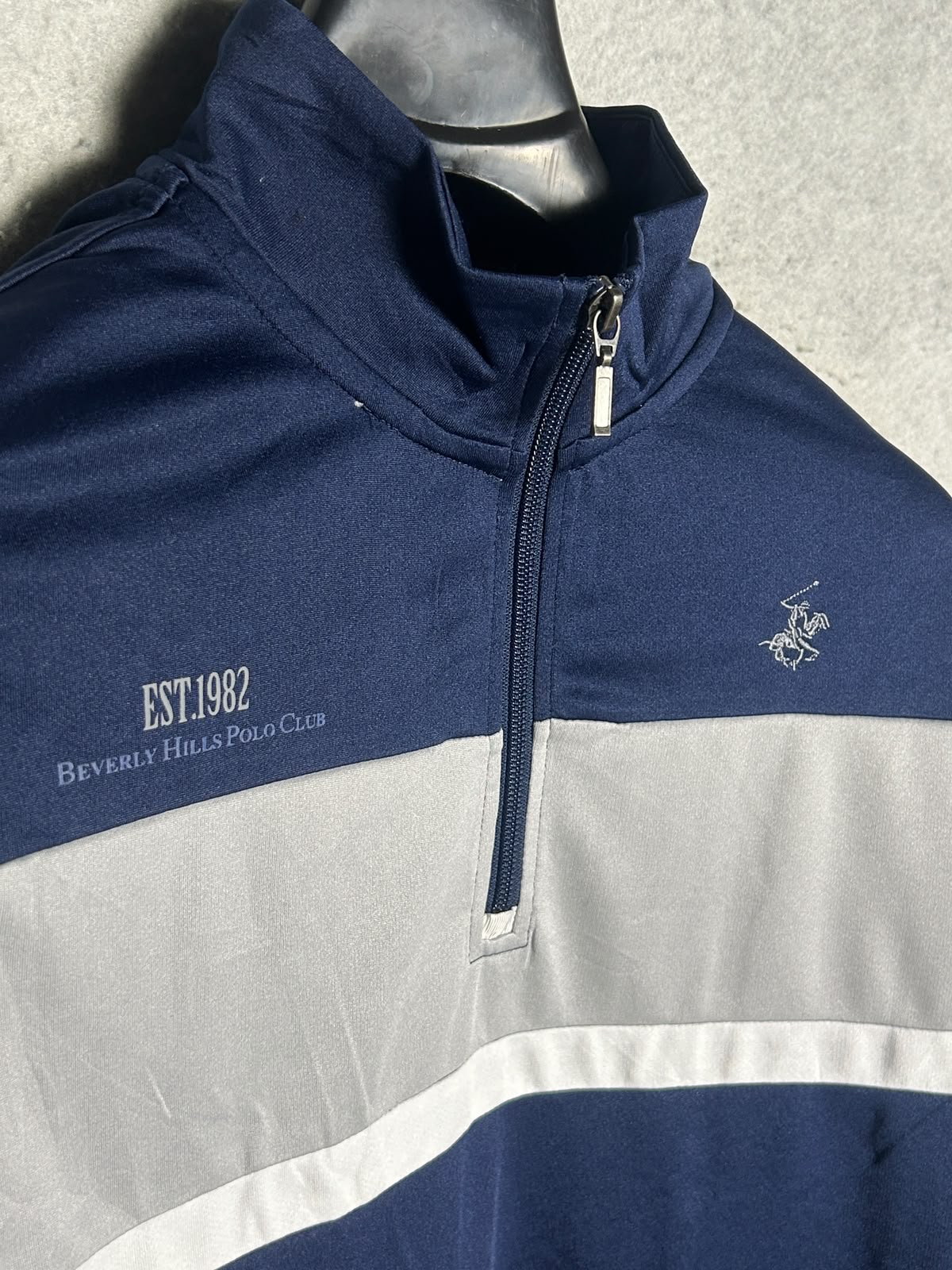 Beverly Hills Polo Club Half Zip Full Sleeves - Large
