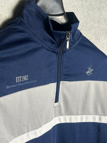 Beverly Hills Polo Club Half Zip Full Sleeves - Large