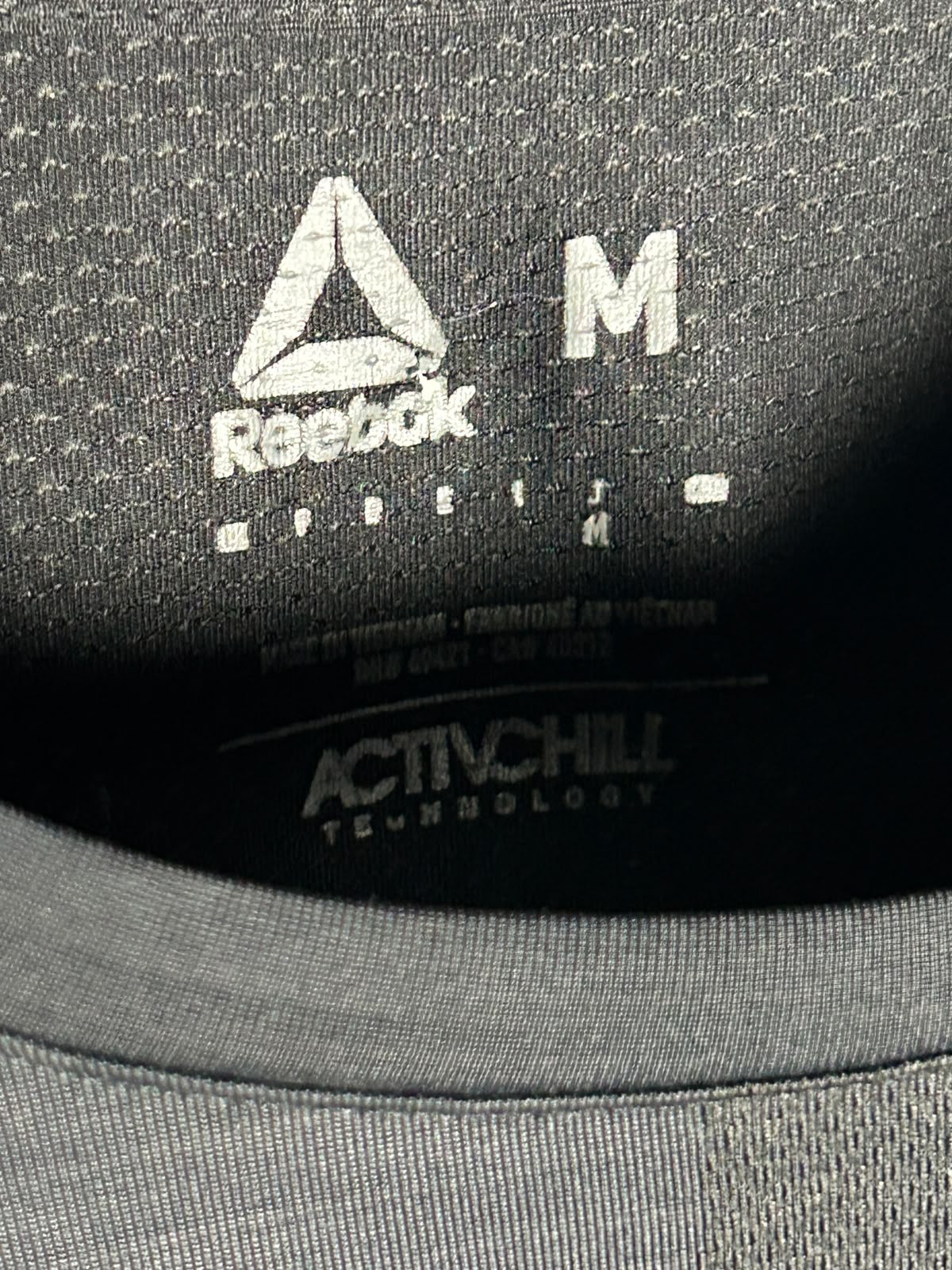 Reebok Activechill Black Round Neck - Medium