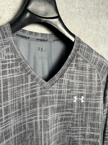 Under Armour Grey Full Sleeves V Neck - Medium