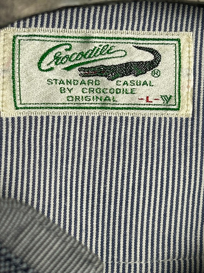Crocodile Blue Half Zip Polo - Large