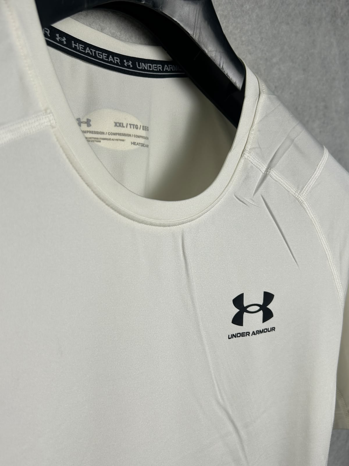 Under Armour Heat Gear White Round Neck - XXL