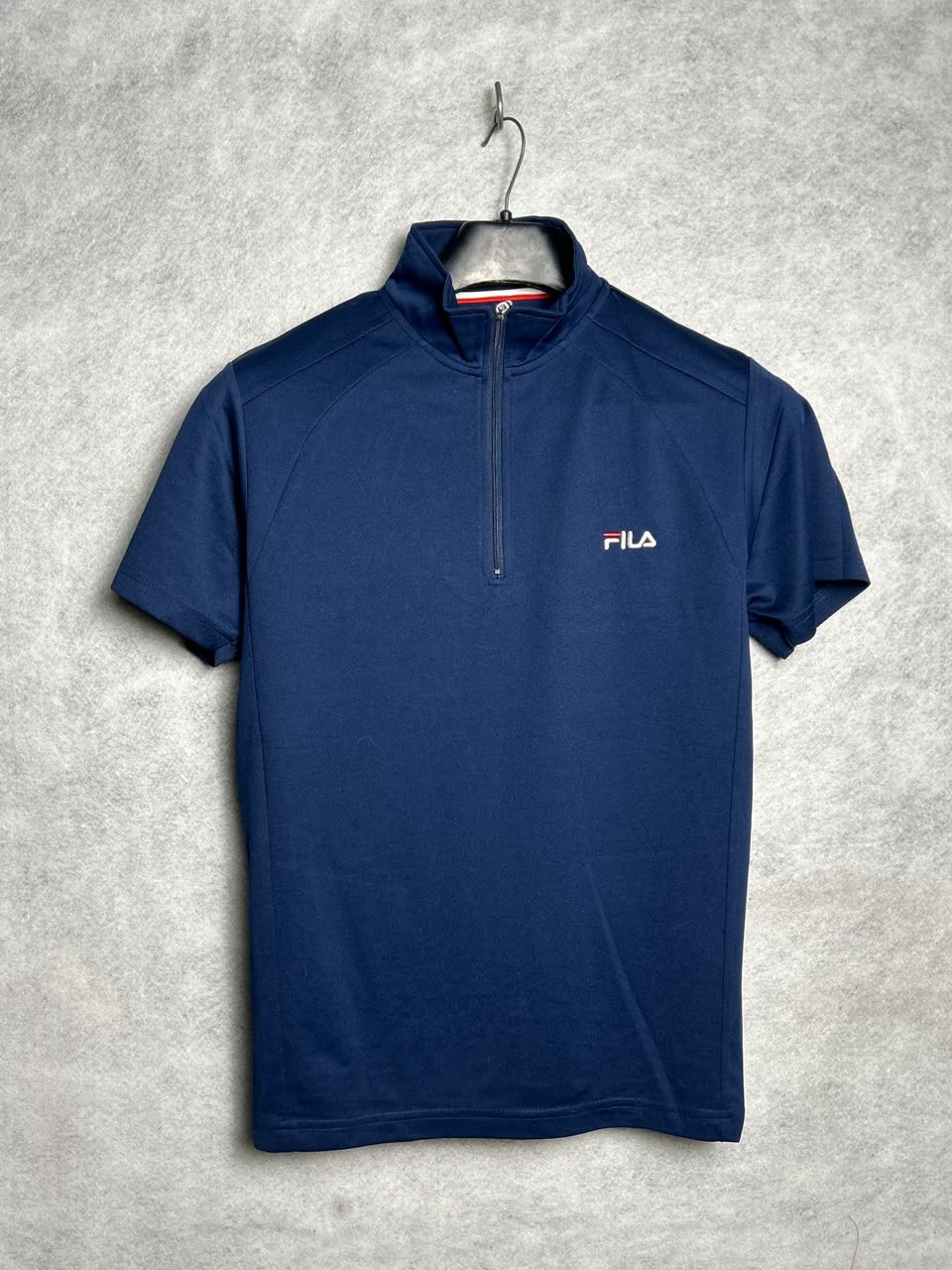 Fila Blue Half Zip Polo - Medium