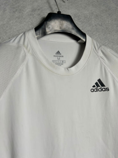 Adidas Prime Green White Round Neck - Medium