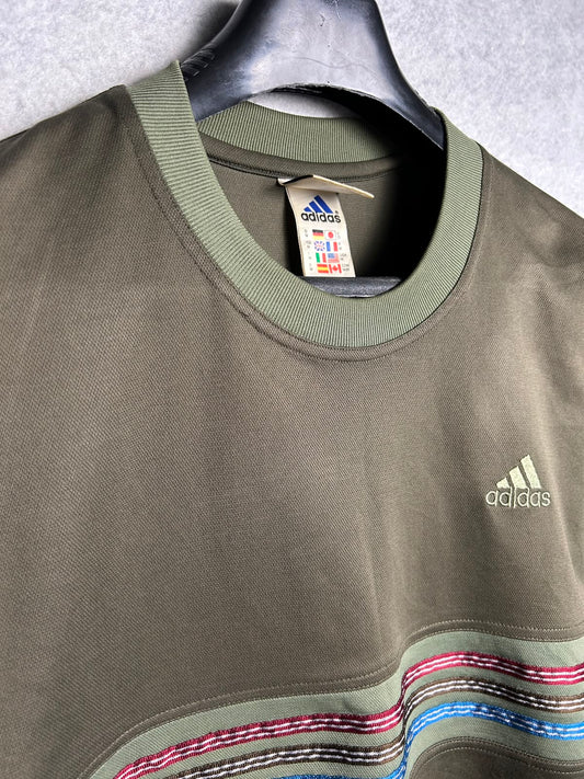 Adidas Brown Round Neck - Medium
