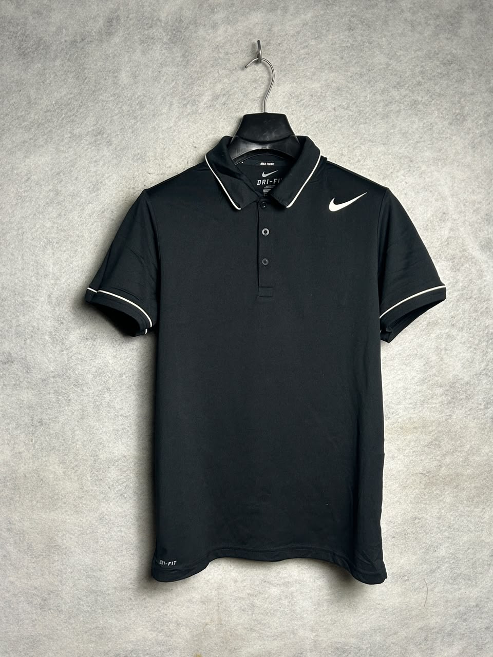 Nike Dri Fit Black Polo - Medium