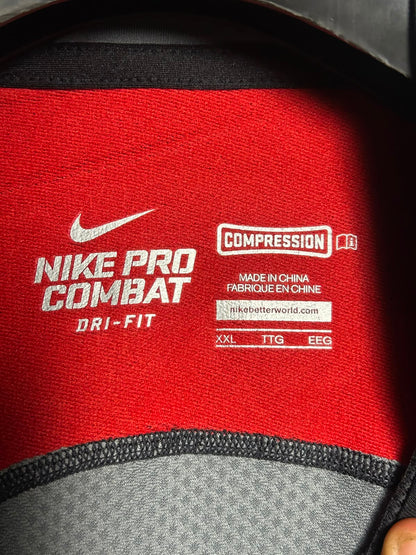 Nike Pro Combat Dri Fit Mock Neck Full Sleeves - XXL